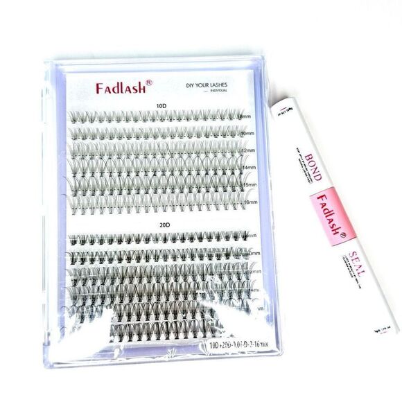 Fadlash DIY Eyelash Extension Kit – 10D & 20D Fans + Bond & Seal – New - Picture 5 of 5
